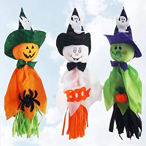 Dolls de garoto de garoto 6 PCs decoração de Halloween pendurado pendurado pingente de scarecrow de abóbora fantasma para pingente para o pátio de jardim de jardim e decorações de férias decoração ao ar livre