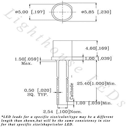 LEDS LIGHTHOUSE 12V 5mm LED UV/roxo pré -conectado de 5 mm - Ultra Bright