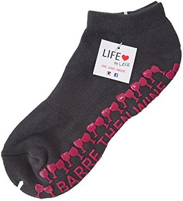 Vida de Lexie Sticky Grip Meocks para Barre, Pilates, Lagree, Yoga, Dança Non Slip Slip Women's Socks