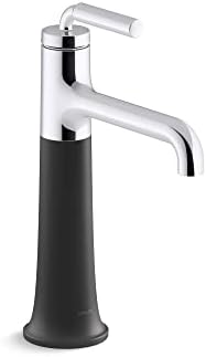 Kohler 26437-4-Bl Banheiro Torneira da pia do banheiro, 1,2 gpm, preto fosco