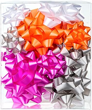 Maypluss Gift Bow Sortement Pink, Orange, Silver, Ivory para aniversário, casamento, Natal, chá de bebê, chuveiros de noiva