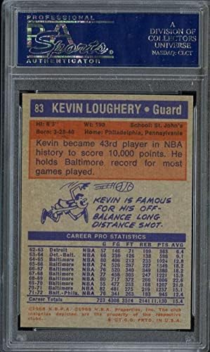 1972-73 Topps 83 Kevin Loughery PSA 8 76ers