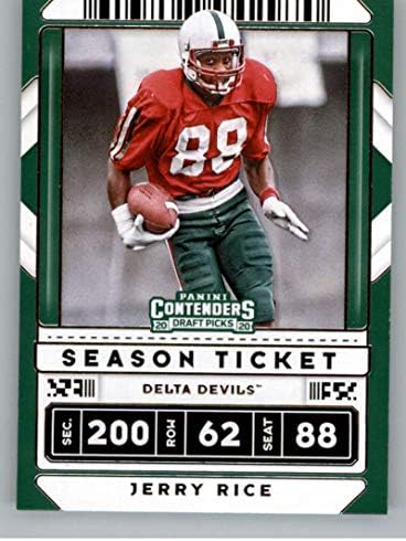 2020 Panini Condores Draft Season Ticket 49 Jerry Rice Mississippi Valley State Delta Devils Football Trading Card