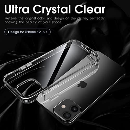MIGEEC para iPhone 12 e iPhone 12 Pro Clear Caso Caso de choque de proteção completa