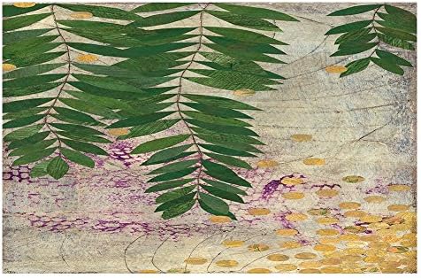 Tapetes de área tecida Dianoche, tapetes de cozinha, tapetes de banho por paper mosaic studio Green Willow grande 4x6 pés