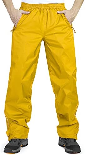 Calças de chuva masculinas de 33.000 pés, chuva impermeável sobre calças, calças externas à prova de vento para caminhadas,