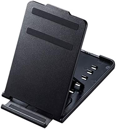 Sanwa Supply PDA-STN33BK Smartphone e tablet Stand, dobrável, fino, móvel, 5 ângulos ajustáveis, preto