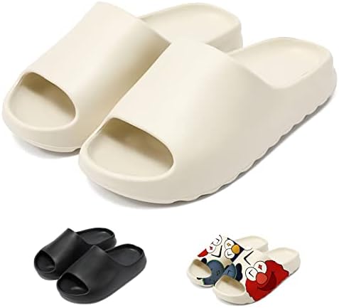 Iaokwila Pillow Unissex Slipers Slides para mulheres e homens, conforto super macio de secar rapidamente os escorregadores