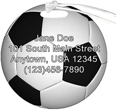 Futebol jazlyn personalizável 4 polegadas reforçado tag de bagagem plástica Adicione qualquer número ou qualquer nome de equipe