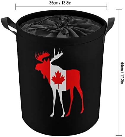 Canadá bandeira de alce colapsível cesta de lavanderia grande cesto de lavanderia cesto de armazenamento de armazenamento de brinquedos com alças