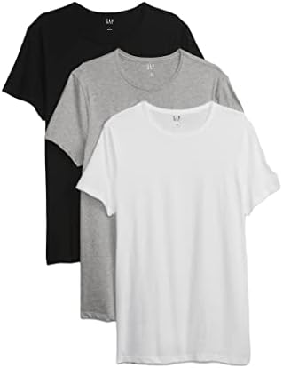 Camiseta de algodão clássica de algodão de 3 pacote de gap masculino