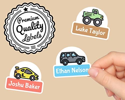 Carros de veículo personalizado 16 -128 PCs | Creche para crianças e suprimentos escolares perfeitos para crianças rótulos de etiquetas