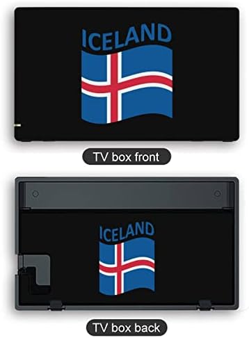 Bandeira de adesiva da Islândia adesiva completa conjunto de adesivos fofos capa protetor para console joy-con dock