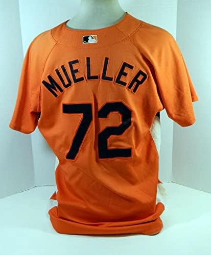 2007-08 Baltimore Orioles Scott Mueller #72 Game usou Orange Jersey BP St 997 - Jerseys de jogo MLB usado