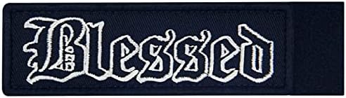 Abençoado Patch Morale Biker Badge tático Bordado Aplique Aplique Aplique Apertador gancho e emblema de loop