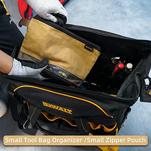 Melotough Cered Canvas Zipper Saco de ferramentas de 12 polegadas, 2 pacote; Bolsa de ferramentas de pequenas ferramentas