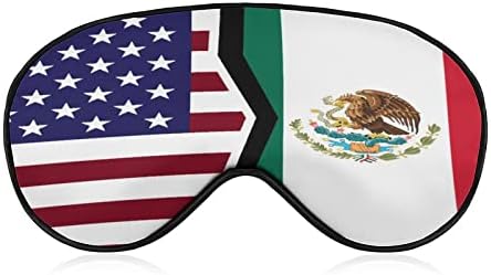 Bandeira americana e mexicana Dormente Máscara de cegos Máscara fofa capa noturna engraçada com alça ajustável para homens homens