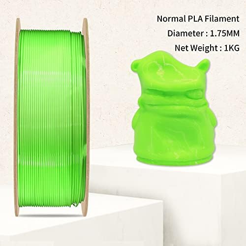 BBLife 3D Impressora PLA Filamento de 1,75 mm Material de impressão 3D verde de limão, 1 kg 2,2 libras de impressão 3D Filamento PLA, tolerância de alto diâmetro, amplamente ajustada para impressora 3D/caneta 3D, PLA Lime Green Green