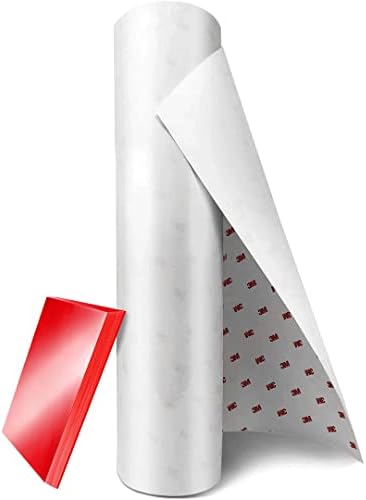 Pacote de proteção contra tinta transparente de 3m com pacote de rodo de rodo molhado macio - lâmina cortada vermelha - m0