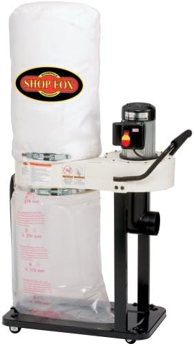 Shop Fox W1727 1 HP Collector de poeira & Powertec 70136 Redutor de cone de 4 polegadas a 2-1/2 polegadas
