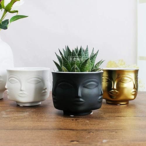 Nianxinn em vasos de face Pote de cerâmica Creative Home Casa Casa Multi-Carne Pot Ornamentos