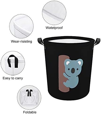 Koala Oxford Clowdance cesta de lavanderia com alças de cesta de armazenamento para organizador de brinquedos, quarto de berçário cesto banheiro