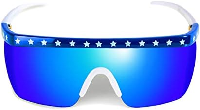 Óculos de sol dos elfos gordurosos - Tons de desempenho esportivo retro - Proteção colorida de UV400 lente espelhado polarizado e