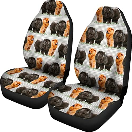 Pawlice Chow Chow cão imprimir capas de assento de carro universal tampas de assento de carro - Chow Chow cão tampas de assento de