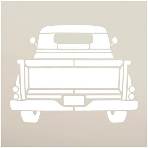 VINTAGE Classic Pickup Pickup Trow Viency estêncil por Studior12 - Selecione Tamanho - EUA Made - Craft DIY Country Garage Decor