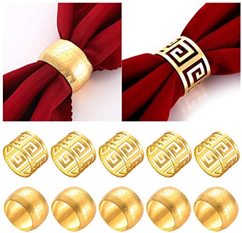 Boderier Christmas Napkin Rings Conjunto de 16 Christmas Bow Nabinet Holder Xmas Ano Novo Festas de Banquetes Decoração