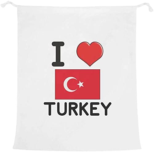 Azeeda 'I Love Turkey' Laundry/Lavagem/Bolsa de Armazenamento