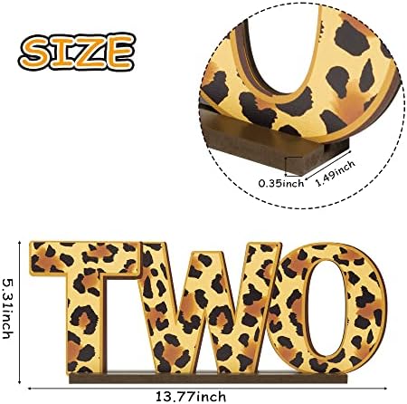 G1NGTAR Leopardo Duas mesa de madeira selvagem para meninas meninas safari animal chita de duas cartas decoração de mesa