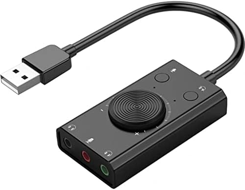 Wetyg externo USB SOLT CARD STEREO MIC Alto -falante de 3,5 mm