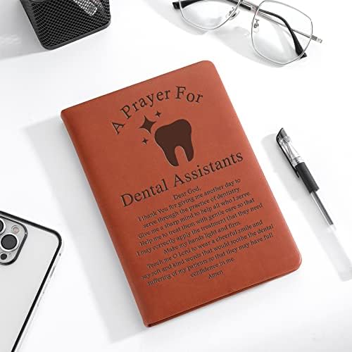 Uma oração por assistentes odontológicos notebook Journal Dentista Dental Higienista Dental Assistente Presentes Dentários Assistente de Couro Jornal