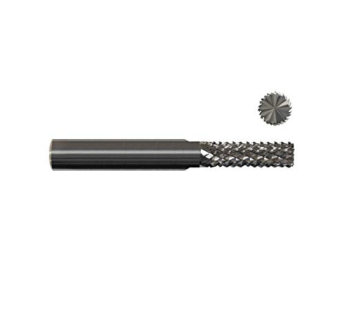 Cerin 107F-050062575 Mill de extremidade de carboneto, 30 ° rosqueado, diâmetro 0,2 x 1,0 x 3,0 polegadas, lâmina