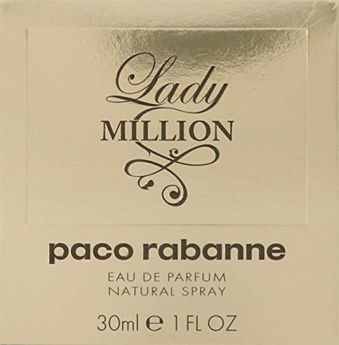 Paco Rabanne Lady Million Fragrância para mulheres - perfume quente e picante - Notas de jasmim e flor de laranjeira - aroma