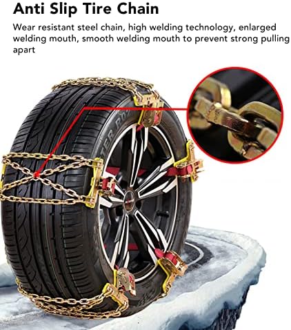 Cabeça de neve do pneu para 215265mm pneus de largura SUV SUV PI, Cadeia de neve universal Anti -Slip Loy Aço espessamento