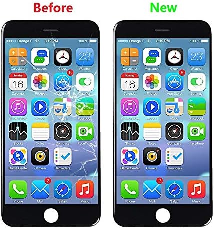 FFTOPU iPhone 6s Substituição preto, exibição LCD e montagem de quadros do digitalizador de tela de toque com ferramentas de reparo