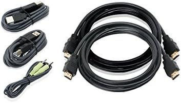 Iogear Dual View HDMI, kit de cabo USB KVM com áudio, G2L8202Uta3 de 1,80m