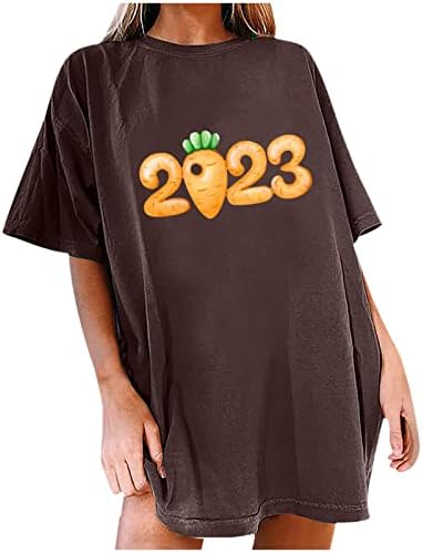 Camiseta de blusa de gola de tripulação do outono para meninas 2023 Roupas moda de manga curta Blusa do brunch de manga curta