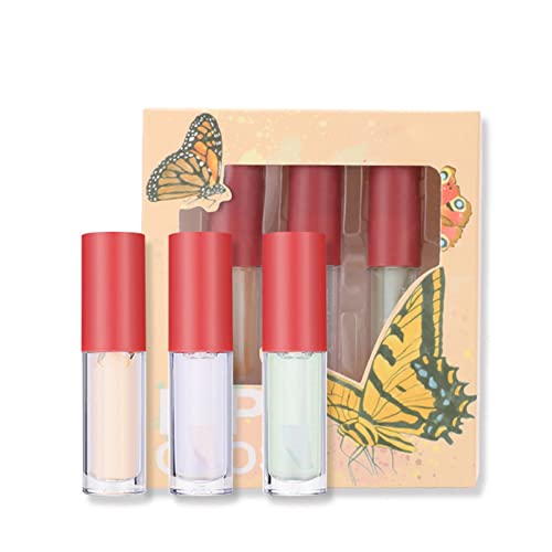 Xiahium Lip Lip Glosses Max 3pcs Lipsict Batom Pigmmento Imperpermeável Pigmento Lip Gloss Lip Gloss Menor