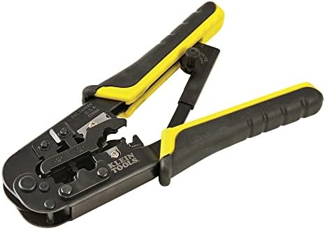 Klein Tools VDV226-011-Sen Crimper, All-in-One Ratcheting Data Modular Cable Crimper / Wire Stripper / Wire Cutter, para RJ45,