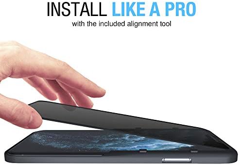 Protetor de tela de privacidade do Flexgear para iPhone 11 Pro Max [cobertura total] Vidro temperado