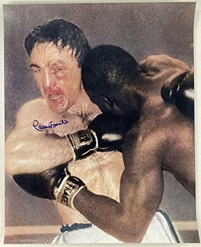 Carmen Basilio Photo assinado 16x20 Boxing Heavyweight Welterweight Autograph TPG - Fotos de boxe autografadas