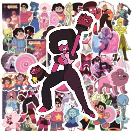 50pcs steven universo anime adesivos para adolescentes meninos garotos, garotos fofos de decalques de vinil de desenho