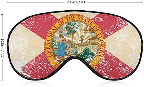 Florida State Flag Prind Máscara Olhe Máscara Bloqueando Máscara de Sono com Correia Ajustável Para Viagem Para o Sleamento de Donorma