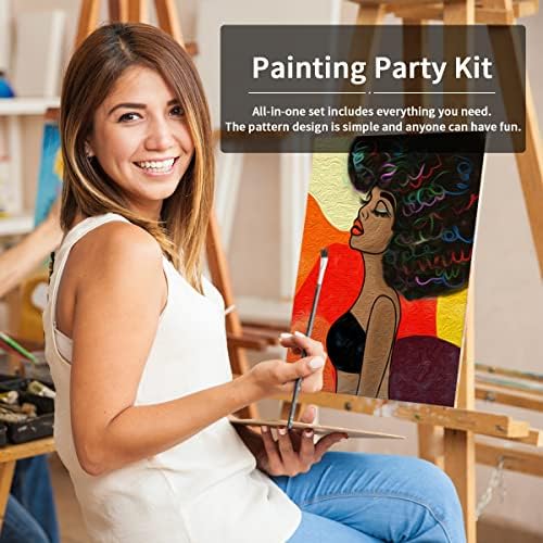 Kit de pintura de telas vochic Pré -desenho de tela para pintura para adultos kits de festa de festa tinta e gole de festas de festa