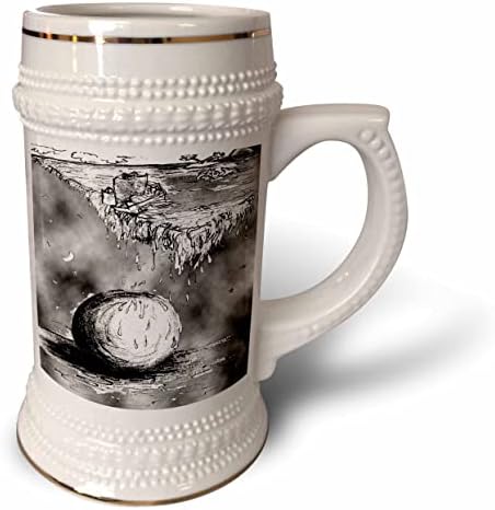 3drose Dylan Seibold - monocromático - planícies - 22oz de caneca