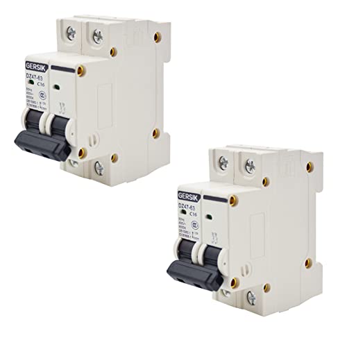 Disjuntor em miniatura de Gersik AC, 20 amp 400V 2 postes Din Rail Mount Circuar