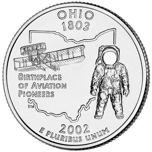 2002 P Bu Ohio State Quarter Choice Uncirculou Us Mint